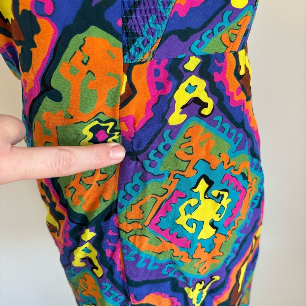Rodebjer Rihad Silk Colorful Strapless Mini Dress M - Picture 7 of 13